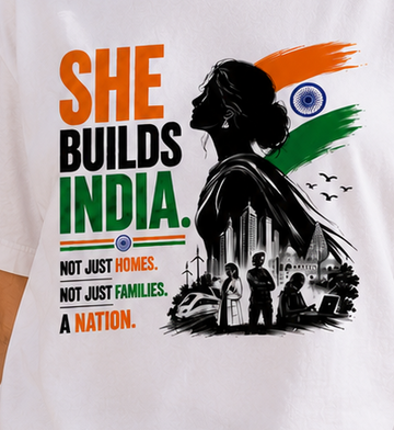 She Builds India Boyfriend Fit T-Shirt