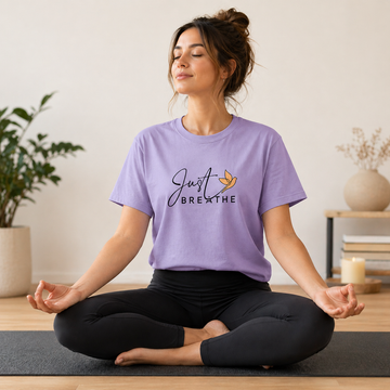Yoga Just Breathe Boyfriend Fit T-Shirt