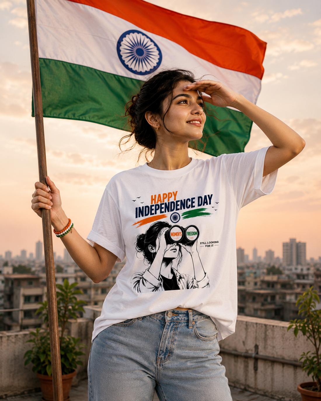 Women Freedom Boyfriend Fit T-Shirt